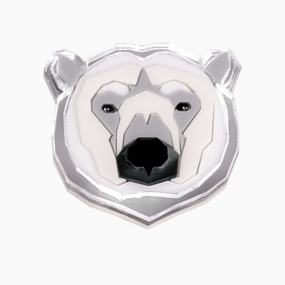 Брошь - Белый медведь