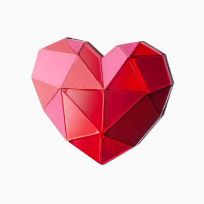 Брошь - Polygonal heart