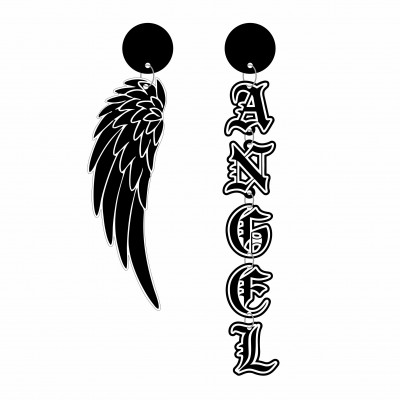 Серьги - Ангел+крыло
