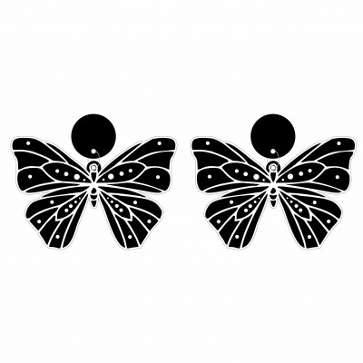 Серьги - Ночная бабочка гвоздик