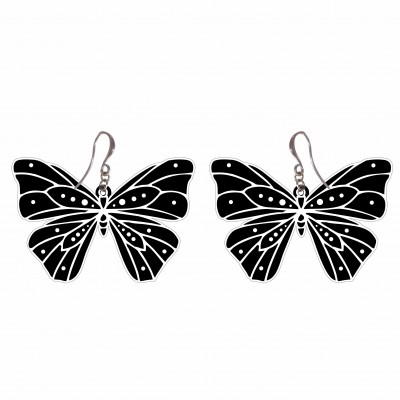 Серьги - Ночная бабочка крючок