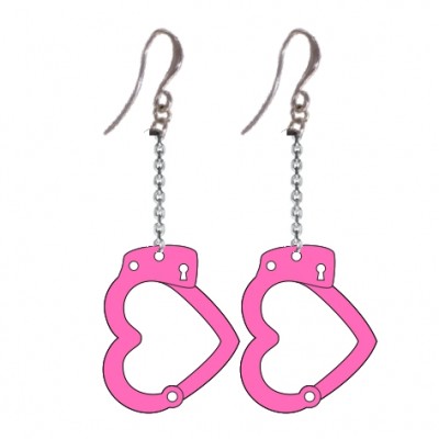 Серьги - Розовые наручники