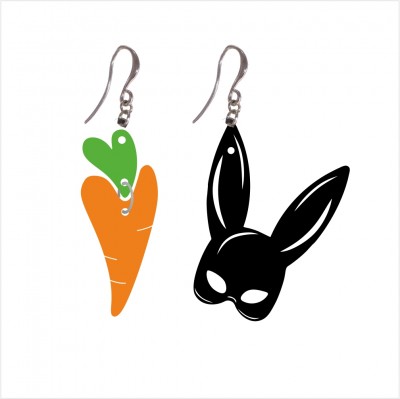 Серьги - Морковка с маской